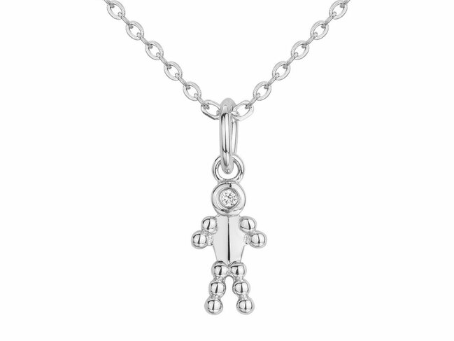 La Garçonne Diamant | Collier | Argent | Diamant 0.015ct | Petit Garçon | 20700073 La Garçonne Diamant | Collier | Argent | Diamant 0.015ct | Petit Garçon | 20700073