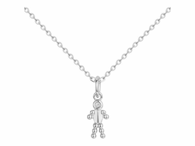 La Garçonne Diamant | Collier | Argent | Diamant 0.015ct | Petit Garçon | 20700073 La Garçonne Diamant | Collier | Argent | Diamant 0.015ct | Petit Garçon | 20700073
