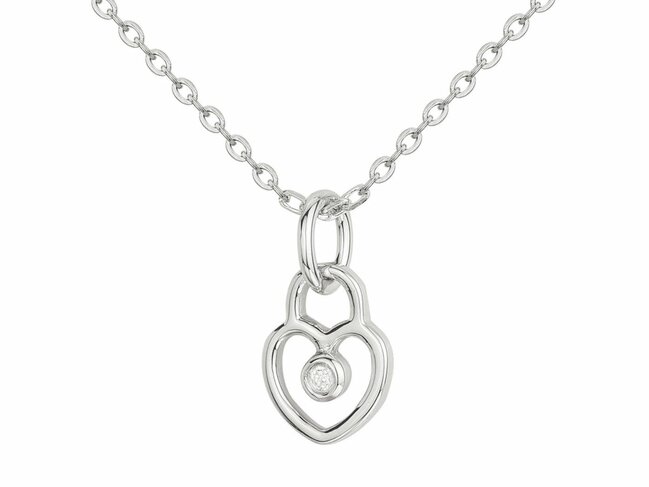 La Garçonne Diamant | Collier | Argent | Diamant 0.015ct | Coeur | 20700071 La Garçonne Diamant | Collier | Argent | Diamant 0.015ct | Coeur | 20700071