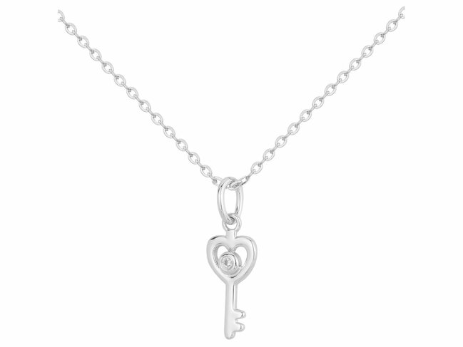 La Garçonne Diamant | Collier | Argent | Diamant 0.015ct | Clé | 20700076 La Garçonne Diamant | Collier | Argent | Diamant 0.015ct | Clé | 20700076