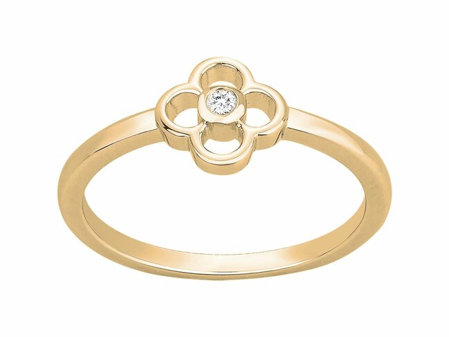 La Garçonne Diamant | Bague | Plaqué Or | Diamant 0.015ct | 26100056