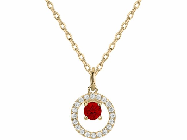 Loumya Silver | Collier | Plaqué Or | Oxyde de Zirconium | Rouge | 76700417 Loumya Silver | Collier | Plaqué Or | Oxyde de Zirconium | Rouge | 76700417