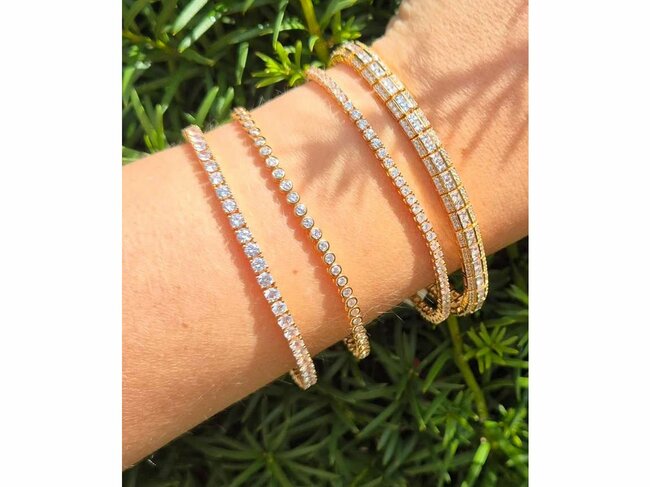 Loumya Silver | Bracelet | Plaqué Or | Oxyde de Zirconium | 3mm | 76300339