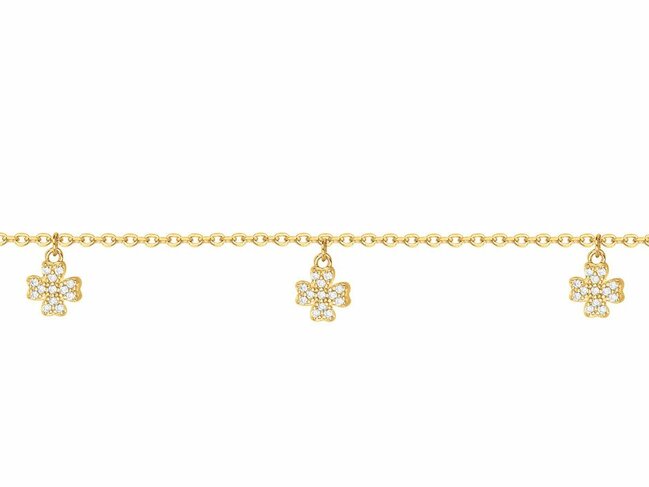 Loumya Silver | Bague | Plaqué Or | Oxyde de Zirconium | Trèfles | 76300261