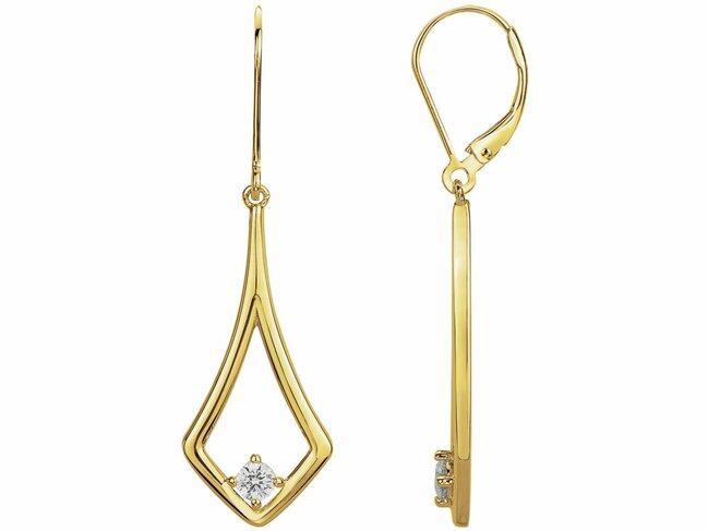 Loumya Silver | Boucles d'Oreilles | Plaqué Or | Oxyde de Zirconium | H45mm | 76400405