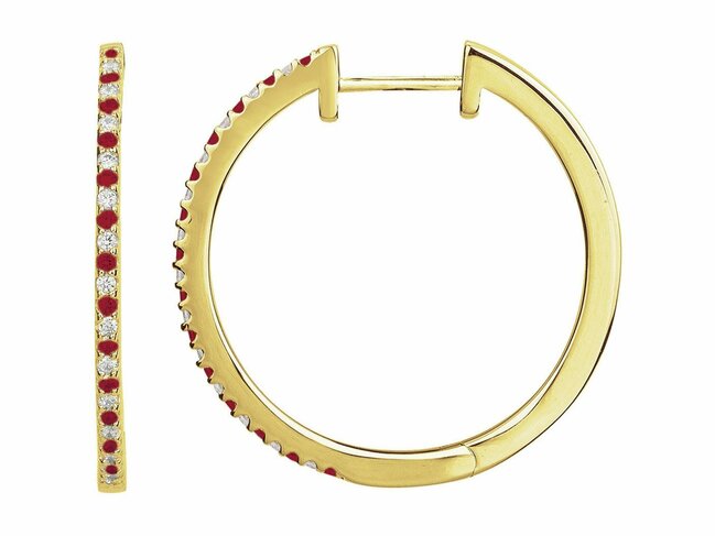 Loumya Silver | Boucles d'Oreilles | Créoles | Plaqué Or | Oxyde de Zirconium | 76400415