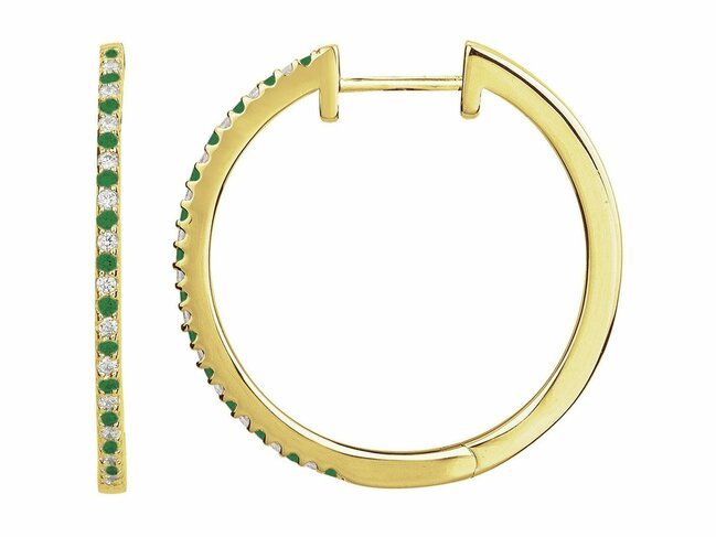 Loumya Silver | Boucles d'Oreilles | Créoles | Plaqué Or | Oxyde de Zirconium | 76400416