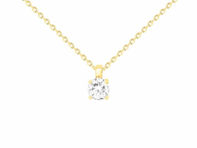 Loumya Silver | Collier | Plaqué Or | Oxyde de Zirconium | ø5mm | 76700075 Loumya Silver | Collier | Plaqué Or | Oxyde de Zirconium | ø5mm | 76700075