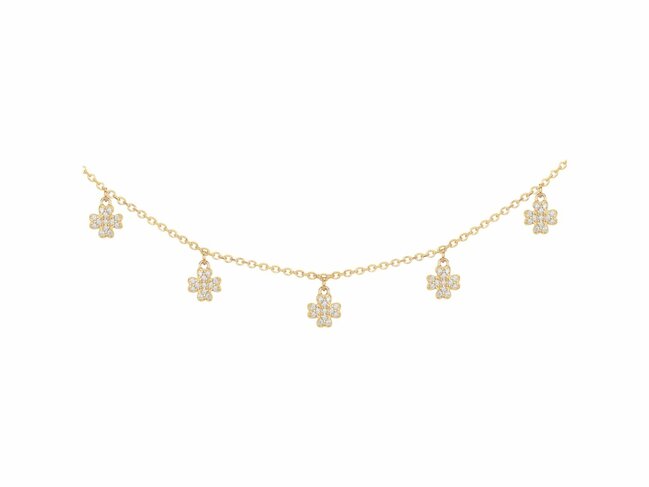 Loumya Silver | Collier | Plaqué Or | Oxyde de Zirconium | Trèfles | 76700355 Loumya Silver | Collier | Plaqué Or | Oxyde de Zirconium | Trèfles | 76700355