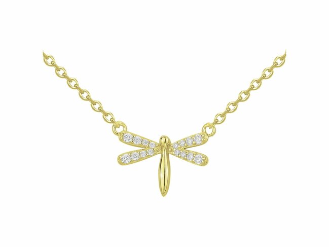 Loumya Silver | Collier | Plaqué Or | Oxyde de Zirconium | Libellule | 76700382 Loumya Silver | Collier | Plaqué Or | Oxyde de Zirconium | Libellule | 76700382