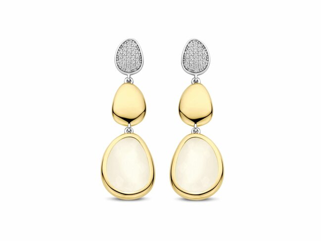 Ti Sento | Boucles d'Oreilles | Plaqué Or | Oxyde de Zirconium | 78028MW Ti Sento | Boucles d'Oreilles | Plaqué Or | Oxyde de Zirconium | 78028MW