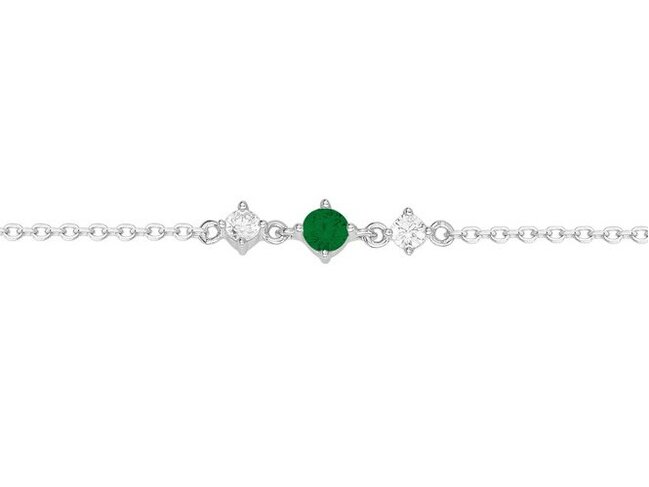 Loumya Silver | Bracelet | Argent | Oxyde de Zirconium | Vert | 70300536 Loumya Silver | Bracelet | Argent | Oxyde de Zirconium | Vert | 70300536