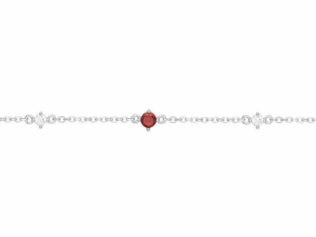 Loumya Silver | Bracelet  | Argent | Oxyde de Zirconium | Rouge | 70300541 Loumya Silver | Bracelet  | Argent | Oxyde de Zirconium | Rouge | 70300541
