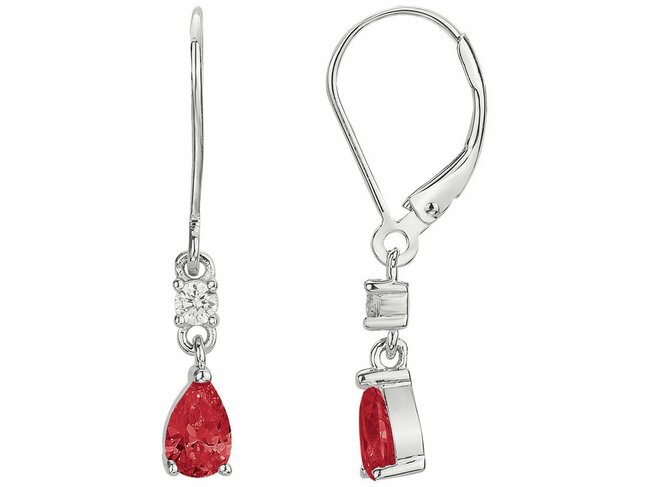 Loumya Silver | Boucles d'Oreilles | Argent | Oxyde de Zirconium | Rouge | 70400762 Loumya Silver | Boucles d'Oreilles | Argent | Oxyde de Zirconium | Rouge | 70400762