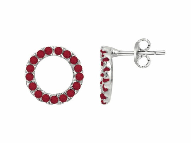 Loumya Silver | Boucles d'Oreilles | Argent | Oxyde de Zirconium | Rouge | 70400786 Loumya Silver | Boucles d'Oreilles | Argent | Oxyde de Zirconium | Rouge | 70400786