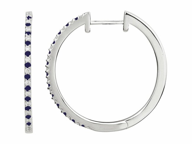 Loumya Silver | Boucles d'Oreilles | Créoles | Argent | Oxyde de Zirconium | 25mm |70400818 Loumya Silver | Boucles d'Oreilles | Créoles | Argent | Oxyde de Zirconium | 25mm |70400818