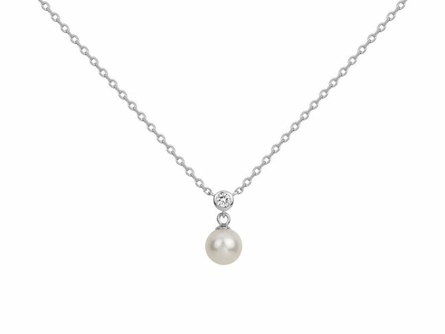 Loumya Silver | Collier | Argent | Oxyde de Zirconium | Perle d'Eau Douce | 70700699 Loumya Silver | Collier | Argent | Oxyde de Zirconium | Perle d'Eau Douce | 70700699