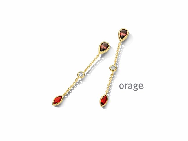 Orage | Boucles d'Oreilles | Plaqué Or | Oxyde de Zirconium | BB160