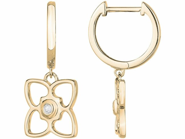 La Garçonne Diamant | Boucles d'Oreilles | Plaqué Or | Diamants 0.030ct | 26400048