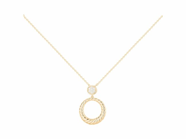 La Garçonne Diamant | Collier | Plaqué Or | Oxyde de Zirconium | 76700438