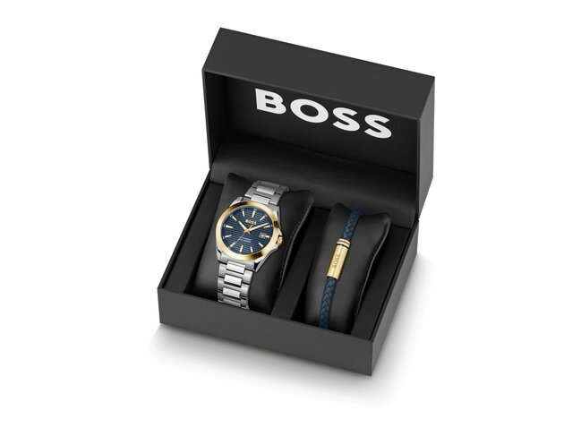 Hugo / Boss | Homme | Coffret | Quartz | Acier Inoxydable | 41mm | + Bijou | 1570191