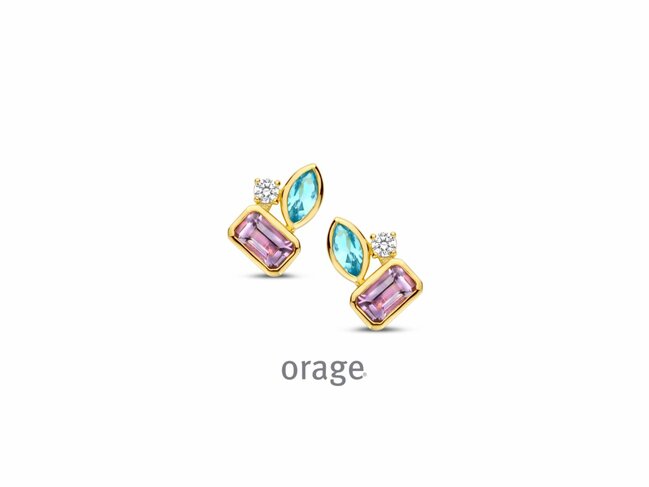 Orage | Boucles d'Oreilles | Plaqué Or | Oxyde de Zirconium | BB002