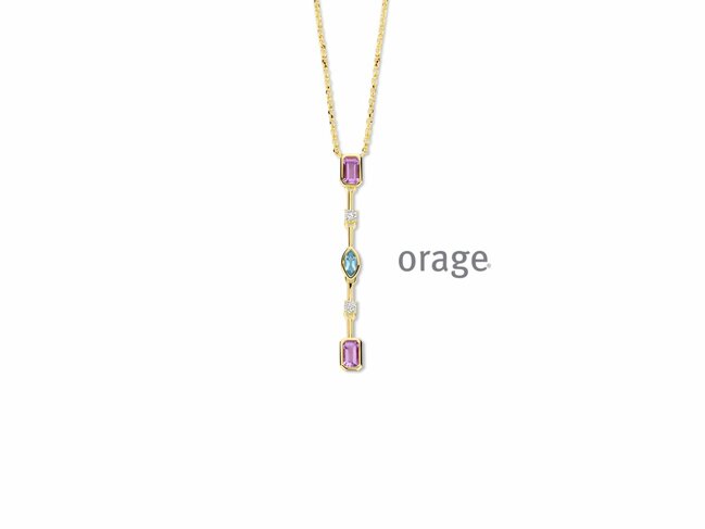 Orage | Collier | Plaqué Or | Oxyde de Zirconium | BB003