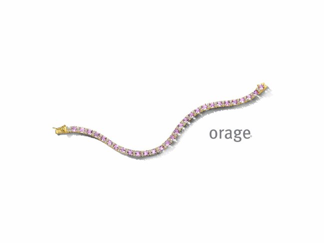 Orage | Bracelet | Plaqué Or | Oxyde de Zirconium | Rose | BB014