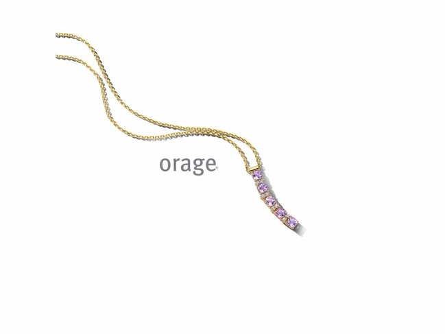 Orage | Collier | Plaqué Or | Oxyde de Zirconium | Rose | BB016
