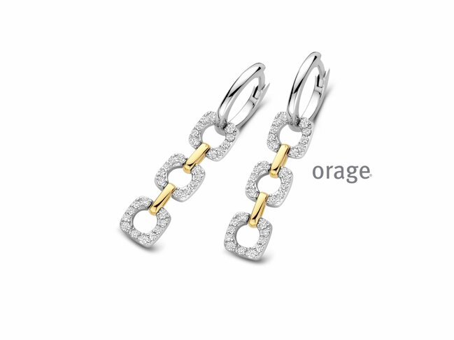 Orage | Boucles d'Oreilles | Argent | Plaqué Or | Oxyde de Zirconium | BB055