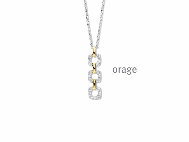 Orage | Collier | Argent | Plaqué Or | Oxyde de Zirconium | BB056