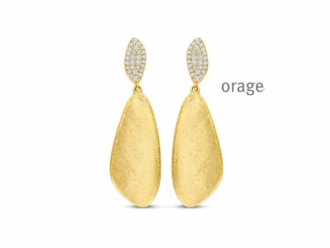Orage | Boucles d'Oreilles | Plaqué Or | Oxyde de Zirconium | BB075