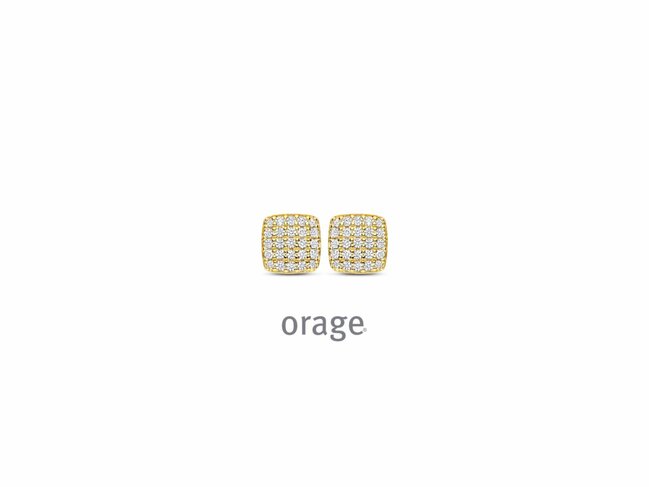 Orage | Boucles d'Oreilles | Plaqué Or | Oxyde de Zirconium | BB138