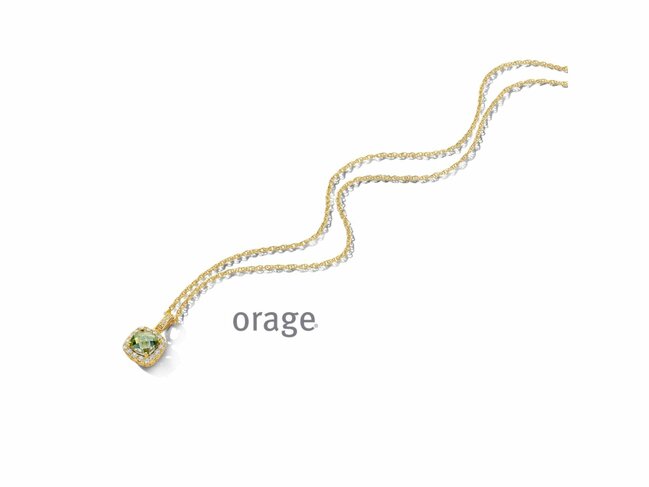 Orage | Collier | Plaqué Or | Oxyde de Zirconium | Vert | BB178