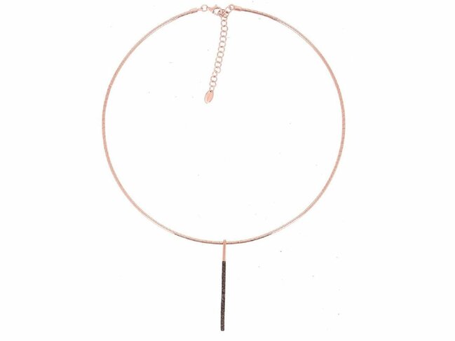 Pesavento | Collier | Plaqué Or | Rosé | Polvere Brun | WPLVG359
