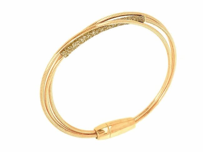 Pesavento | Bracelet | Plaqué Or | Polvere Jaune | 3 Câbles | WPSCB409