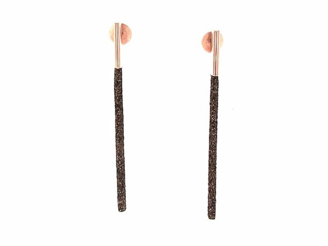 Pesavento | Boucles d'Oreilles | Plaqué Or | Rosé | Polvere Brun | WPLVO2803