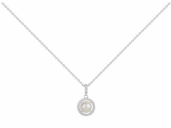 Griffe Rouge | Collier | Argent | Oxyde de Zirconium | Perle d'Eau Douce | 80700027