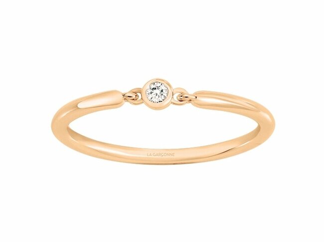 La Garçonne Diamant | Bague | Plaqué Or | Diamant 0.015ct | 26100009