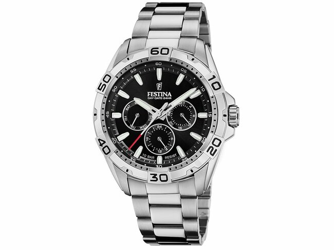 Festina | Homme | Quartz | Multifonctions | Acier Inoxydable | Noir | 44.7mm|F20623/5