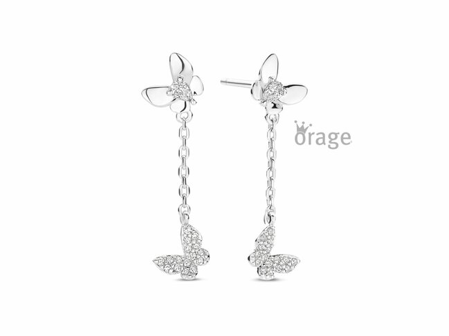 Orage Kids | Boucles d'Oreilles | Argent | Oxyde de Zirconium | Papillon | K3004