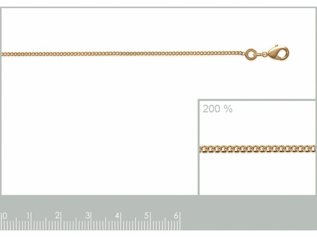 Bijoux  Paris | Chaîne | Plaqué Or | Maille Gourmette | 1.40mm | 202040
