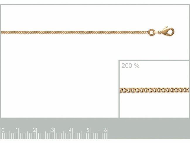 Bijoux  Paris | Chaîne | Plaqué Or | Maille Gourmette | 1.60mm | 202045