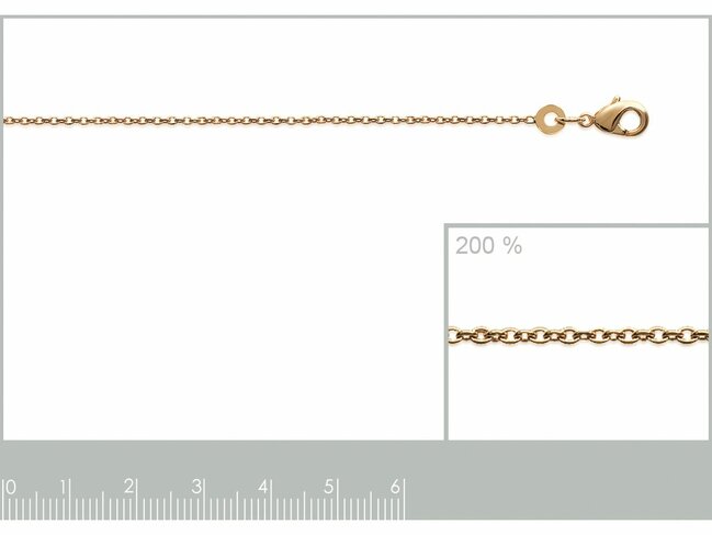 Bijoux  Paris | Chaîne | Plaqué Or | Maille Forçat | 1.30mm | 225035