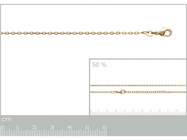 Bijoux  Paris | Chaîne | Plaqué Or | Maille Forçat | 1.60mm | 228045