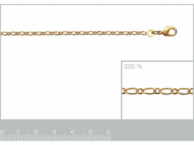 Bijoux  Paris | Chaîne | Plaqué Or | Maille Figaro | 1.8mm | 23105050