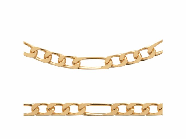 Bijoux  Paris | Chaîne | Plaqué Or | Maille Figaro | 4.00mm | 233152