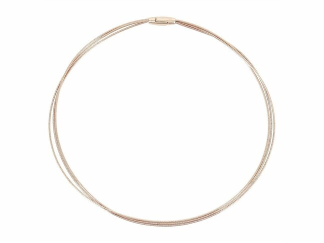 Pesavento | Collier | Argent Rosé | 3 Câbles | WDNAG464