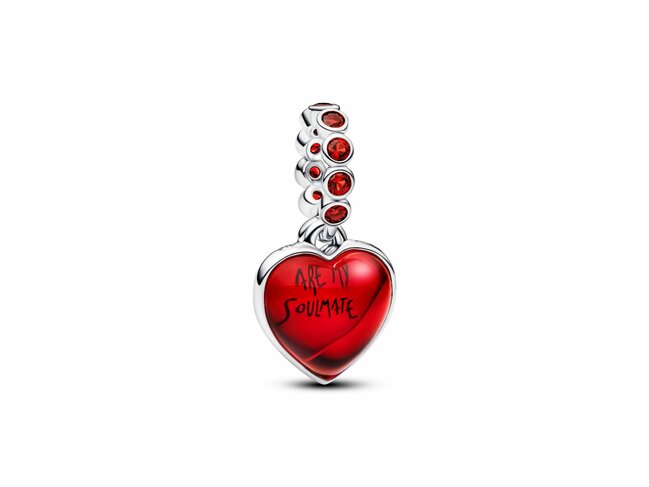 Pandora | Charm | Double Coeur | Verre de Murano | Rouge | 794429C01