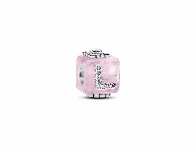 Pandora | Charm | Cube Love | Verre de Murano | Rose | 794433C01